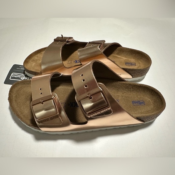 Arizona BS Rose Gold Birkenstocks -size 41 NWT - Picture 1 of 6